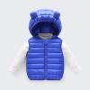 Baby Boys Girls Hooded uffer Vest Winter Lightweight Sleeveless Bear ears Zipper Up Jacket Outerwear (Blue, 2-3 Years) view 2