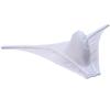 Botmois Sexy Men's Eyelet Mini Cheek Underwear Male Pouch Bikini Briefs Elastic Ruched Back Underpants Tiny Waist White L view 3