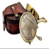 Handcrafted Engraved Brass Compass to My Son with Leather Case Gift to My Son Nautical Vintage with Intricate Detailing view 1