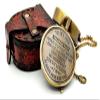 Handcrafted Engraved Brass Compass to My Son with Leather Case Gift to My Son Nautical Vintage with Intricate Detailing view 2