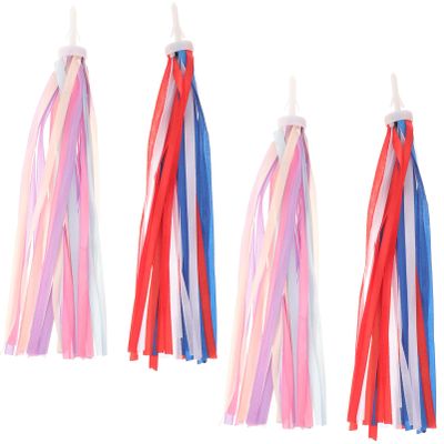 BESPORTBLE 4pcs Colorful Bike Handlebar Streamers Decorative Ribbons for and Scooters Fun Tassels for Boys and Girls Easy to Install and Cloth Material Bike Accessories