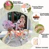 Glerc Little Molly 18 Inch Kids Bike, Retro Cruiser Girls Bike for Children Ages 5-9 Years Old, Kids Bicycle with Wicker Basket & Kickstand, Peach view 2