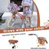 Glerc Little Molly 18 Inch Kids Bike, Retro Cruiser Girls Bike for Children Ages 5-9 Years Old, Kids Bicycle with Wicker Basket & Kickstand, Peach view 4