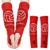 Shappy 2 Pcs 2 Pcs Volleyball Arm Sleeves Forearm Sleeves Volleyball Arm Pads for Boys Girls Teen Youth Wrist Guard (Red,Small) view 1
