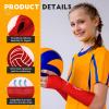 Shappy 2 Pcs 2 Pcs Volleyball Arm Sleeves Forearm Sleeves Volleyball Arm Pads for Boys Girls Teen Youth Wrist Guard (Red,Small) view 4