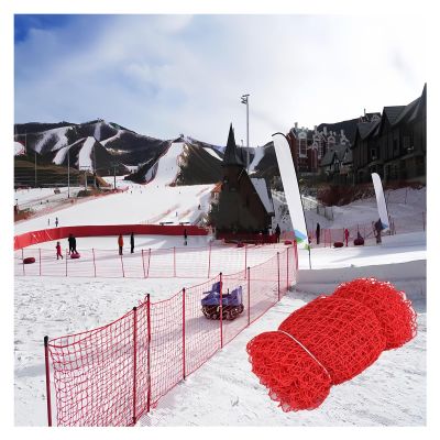 LVLDAWA Sports Barrier Net, High Impact Soccer Practice Protection Screen Safety Backstop Barricade for Baseball Soccer, Quick Installation (Color : Red, Size : 2X35m-(7cm))
