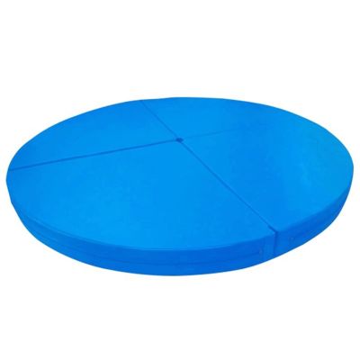 3ft/4ft/5ft/6ft Wide Pole Crash Mat 4" Thick, Pole Dance Mat, Fitness Gymnastic Yoga Safety Protection Pad, Foldable Shock Absorption Round Pole Dance Crash Mat ( Color : Blue 1 , Size : 150cm/5ft/59i