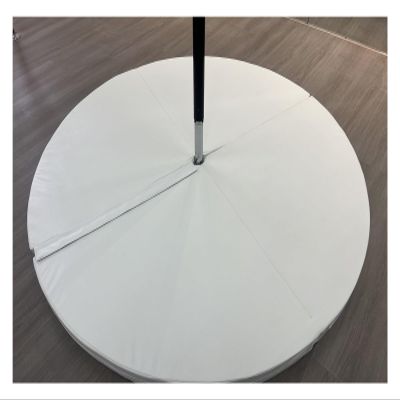 Gray Pole Crash Mat Round - 3ft/4ft/5ft/6ft Foldable Circular Exercise Dance Pole Mat for Home/Studio, 1/2/4 inch Thickness Safety Landing Padding Dancing Cushion for Pole ( Color : 200cm/6.5ft/79in ,
