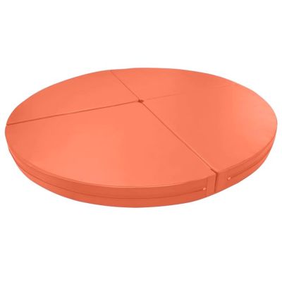 3ft/4ft/5ft/6ft Wide Pole Crash Mat 4" Thick, Pole Dance Mat, Fitness Gymnastic Yoga Safety Protection Pad, Foldable Shock Absorption Round Pole Dance Crash Mat ( Color : Orange , Size : 140cm/4.6ft/5