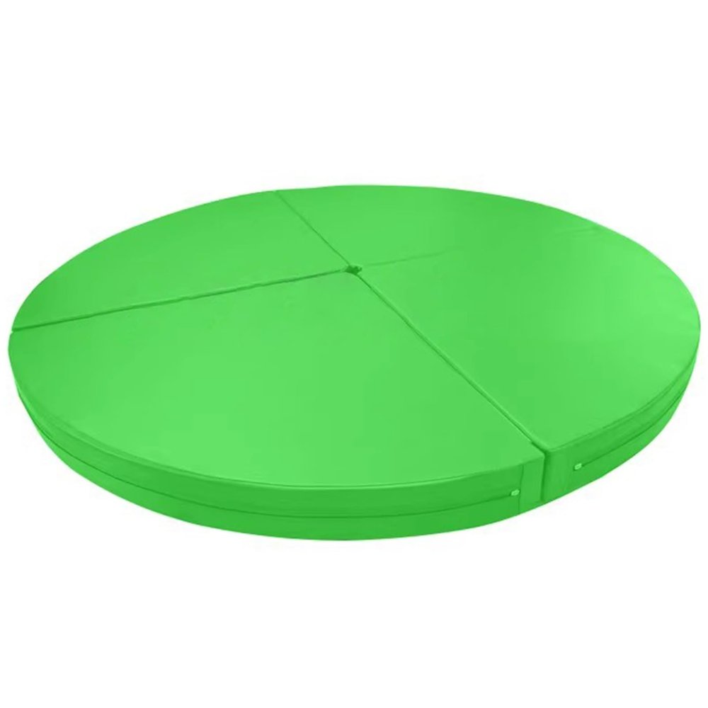 3ft/4ft/5ft/6ft Wide Pole Crash Mat 4" Thick, Pole Dance Mat, Fitness Gymnastic Yoga Safety Protection Pad, Foldable Shock Absorption Round Pole Dance Crash Mat ( Color : Green 1 , Size : 120cm/4ft/47