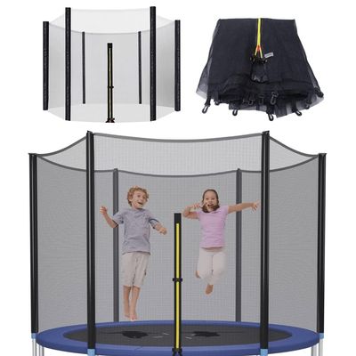 CIRONI Trampoline Safety Net, 6FT 8Ft 10FT 12FT Trampoline Enclosure Safety Net Fence Outdoor Trampolining Bounce Replacement Safety Net for Round Frame