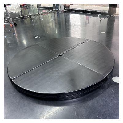 3ft/4ft/5ft/6ft Wide Pole Crash Mat 4" Thick, Pole Dance Mat, Fitness Gymnastic Yoga Safety Protection Pad, Foldable Shock Absorption Round Pole Dance Crash Mat ( Color : Black , Size : 120cm/4ft/47in