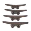 4 Cleat Boat Hooks Handles Cast Iron Ship Dock Nautical Decor Rustic Finish 5 in -cirasanyoe view 1