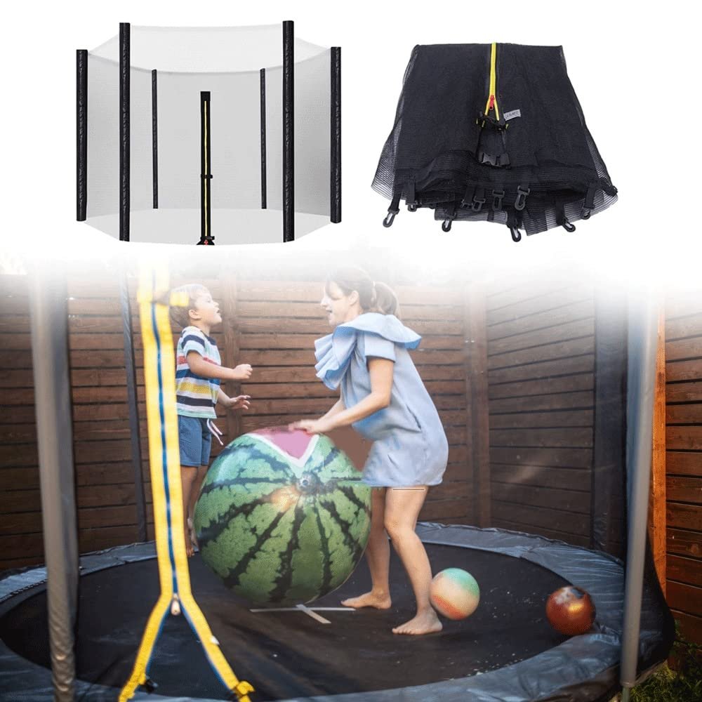 CIRONI Replacement Trampoline Safety Net, 6FT 8FT 10FT 12FT Trampoline Enclosure Safety Nets, Easy to Fit Indoor Outdoor Trampolines Protective Net for Kids, Net Only