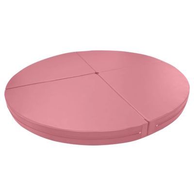 3ft/4ft/5ft/6ft Wide Pole Crash Mat 4" Thick, Pole Dance Mat, Fitness Gymnastic Yoga Safety Protection Pad, Foldable Shock Absorption Round Pole Dance Crash Mat ( Color : Pink 1 , Size : 140cm/4.6ft/5