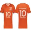 Custom Soccer Jersey with Name Number Team Logo Personalized Soccer V-Neck Shirt for Youth Small Orange/White view 1