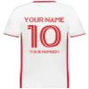 Custom Soccer Jersey with Name Number Team Logo Personalized Soccer V-Neck Shirt for Youth X-Large White view 4