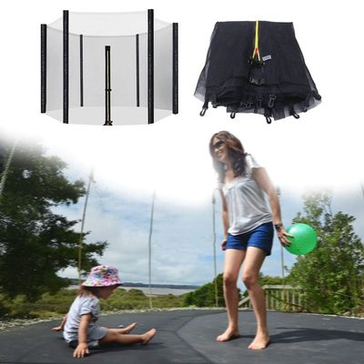 6ft 8ft 10ft 12ft Replacement Trampoline Safety Net Enclosure, Protection Set for 6/8 Poles Outdoor Circular Garden Trampoline, Net Only (Color : Grey, Size : 8ft-6 Poles)