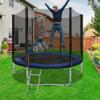 CIRONI 6ft/8ft/10ft/12ft Replacement Safety Net, Trampoline Enclosure Net with Double-Headed Zippers & Safe Buckles, Trampolines Protective Net for Kids, No Pole view 4