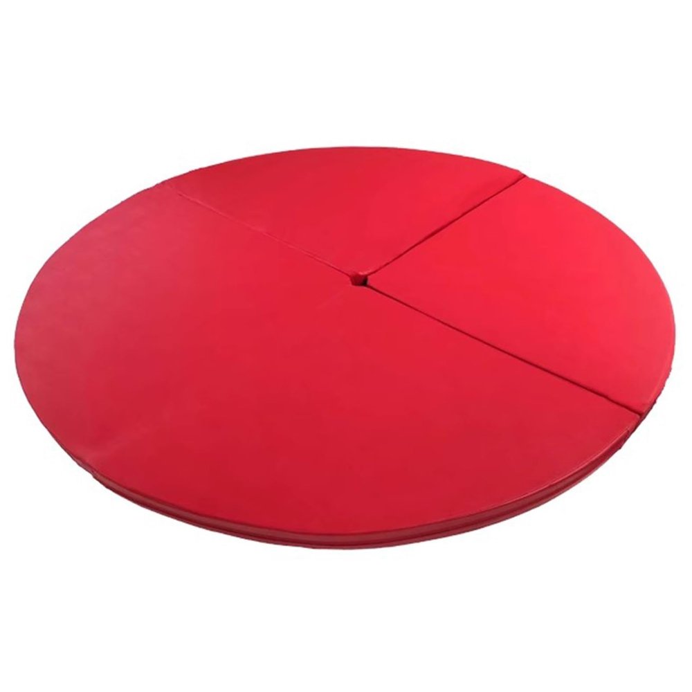 3ft/4ft/5ft/6ft Wide Pole Crash Mat 4" Thick, Pole Dance Mat, Fitness Gymnastic Yoga Safety Protection Pad, Foldable Shock Absorption Round Pole Dance Crash Mat ( Color : Red 1 , Size : 160cm/5.2ft/63