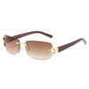 HPIRME Punk Rimless Sunglasses Goggle Sun Glasses for Women Shades Eyewear UV400,3,One size view 1