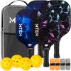 MTEN Pickleball Paddles, USAPA Approved Pickleball Paddles Set of 4, Fiberglass Surface Pickleball Set, 4Pickleball Rackets, 4 Pickleball Balls, 4 GripTapes & Carry Bag for Men Women view 1
