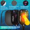 MTEN Pickleball Paddles, USAPA Approved Pickleball Paddles Set of 4, Fiberglass Surface Pickleball Set, 4Pickleball Rackets, 4 Pickleball Balls, 4 GripTapes & Carry Bag for Men Women view 3