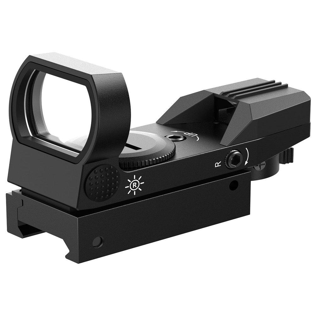 Feyachi Reflex Sight - Red and Green Dot Optics Sight Adjustable Reticle (4 Styles) Motion Awake with Button Brightness Adjustment