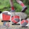 LINEMIN Kids Merino Wool Hiking Socks Toddlers Boys Girls Winter Warm Thick Thermal Boot Cushion Crew Socks 6 Pairs (8-12 Years, Matching Hiking Socks) view 3