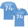 Custom Soccer Jersey with Name Number Team Logo Personalized Soccer V-Neck Shirt for Adult 2X-Large Columbia Blue view 2