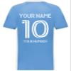 Custom Soccer Jersey with Name Number Team Logo Personalized Soccer V-Neck Shirt for Adult 2X-Large Columbia Blue view 4