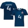 Custom Soccer Jersey with Name Number Team Logo Personalized Soccer V-Neck Shirt for Adult 2X-Large Navy view 2