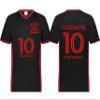 Custom Soccer Jersey with Name Number Team Logo Personalized Soccer V-Neck Shirt for Adult Medium Black view 1