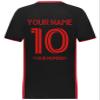 Custom Soccer Jersey with Name Number Team Logo Personalized Soccer V-Neck Shirt for Adult Medium Black view 4