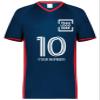 Custom Soccer Jersey with Name Number Team Logo Personalized Soccer V-Neck Shirt for Adult Large Navy/Scarlet view 3