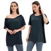 Unisex Post Shoulder Surgery Shirts for Men Rotator Cuff Chest Recovery Shirt Women Full Snap Access Dialysis Chemo Clothing Navy XS view 2