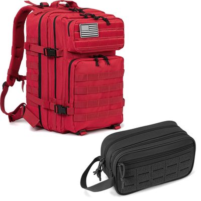 QT&QY 45L Tactical backpack & Tactical Toiletry Bag