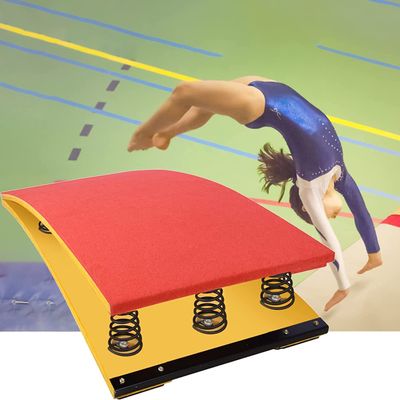 CIRCIR Vault Contest Gymnastics Springboard for Home/Gymnastics Bar/Gymnastics Center, Red Padded Carpet Professional Sturdy Mini Trampoline, Load 200lbs / 90kg