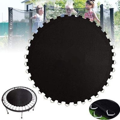 CIRONI Replacement Trampoline Mat 6FT 8FT 10FT 12FT 13FT 14FT 16FT Elastic Trampolines Round Jumping Pad Net Cloth for Round Trampolines Black