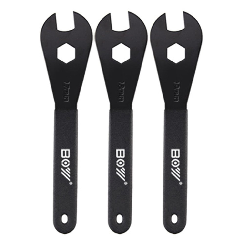 SONZUIA Bike Cone Wrench Set Tool (13, 14, 15, 16, 17, 18, 19mm) Bicycle Wheel Hub Axle Nut Install Remover Cycling Spanner (3 Piece Set 17,18,19 mm)