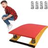 CIRCIR Kids Gymnastics Springboard, Vault Spring Boards with 4 Spring, Multifunctional Mini Trampoline, Home/Gym/Basement/Exercise Use (Color : Red) view 1