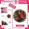 LIQS 4 Pack Pom Poms Cheerleading,Fluffy Cheerleader Pompoms with Finger Friendly Ring,Metallic Pom Poms Cheerleading for Children Adults Sports Competition Holiday Celebration (Red+Green) view 3