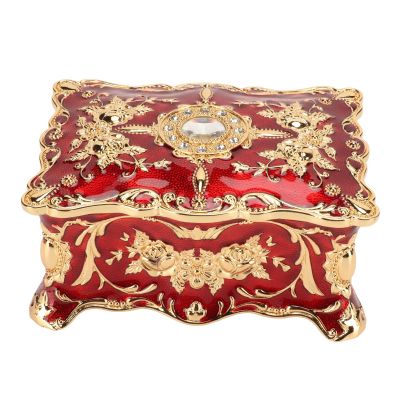 QANYEGN Hipiwe Vintage Jewelry Box, European Vintage Jewelry Box, Zinc Alloy Trinket with Exquisite Lined for Ladies Girls