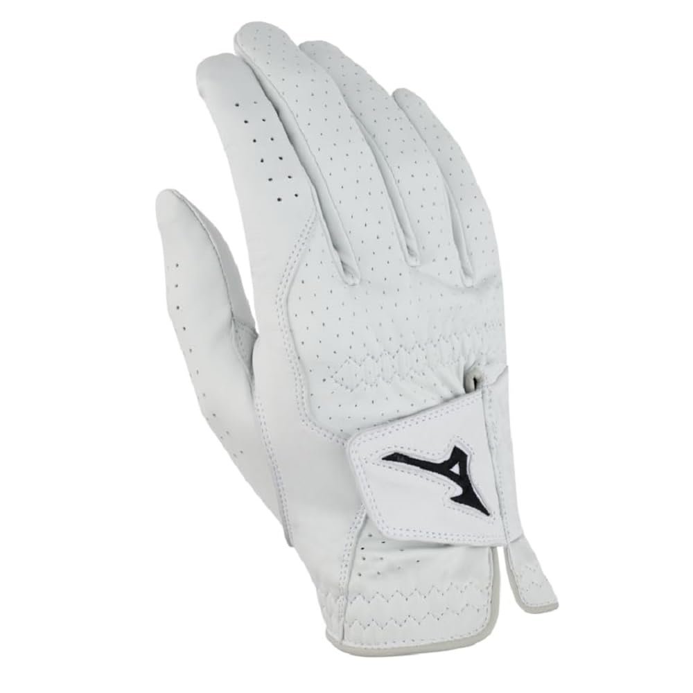 Mizuno Tour Golf Glove | Men's Right Hand Golf Glove | White/Black | Medium
