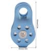 Yuecoom Climbing Single Pulley, Climbing Single Pulley Rock Climbing Pulley Al Mg Alloy Fixed Eye Single Rope Pulley for Mountaineering Rappelling Rescue Light Blue view 2