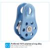 Yuecoom Climbing Single Pulley, Climbing Single Pulley Rock Climbing Pulley Al Mg Alloy Fixed Eye Single Rope Pulley for Mountaineering Rappelling Rescue Light Blue view 3