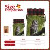 SSIMOO Owl Tree Branches Chic Drawstring Christmas Gift Bags,Patchwork Burlap Pull-String Bags,Reusable view 4