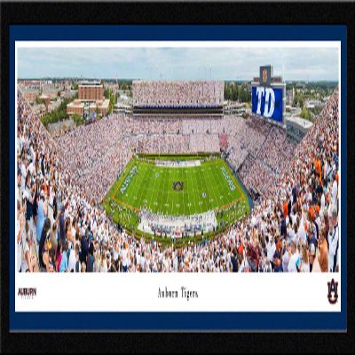 Auburn Football White Out - 41.5x15-inch Single Mat, Select Framed Picture by Blakeway Panoramas