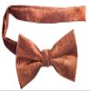 Tuxgear Boys Bow Tie and Adjustable Stretch Suspender Sets, (Burnt Orange Paisley with Black, 40" Youth) view 2