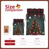 SSIMOO Christmas Tree And Ball Chic Drawstring Christmas Gift Bags,Patchwork Burlap Pull-String Bags,Reusable view 4